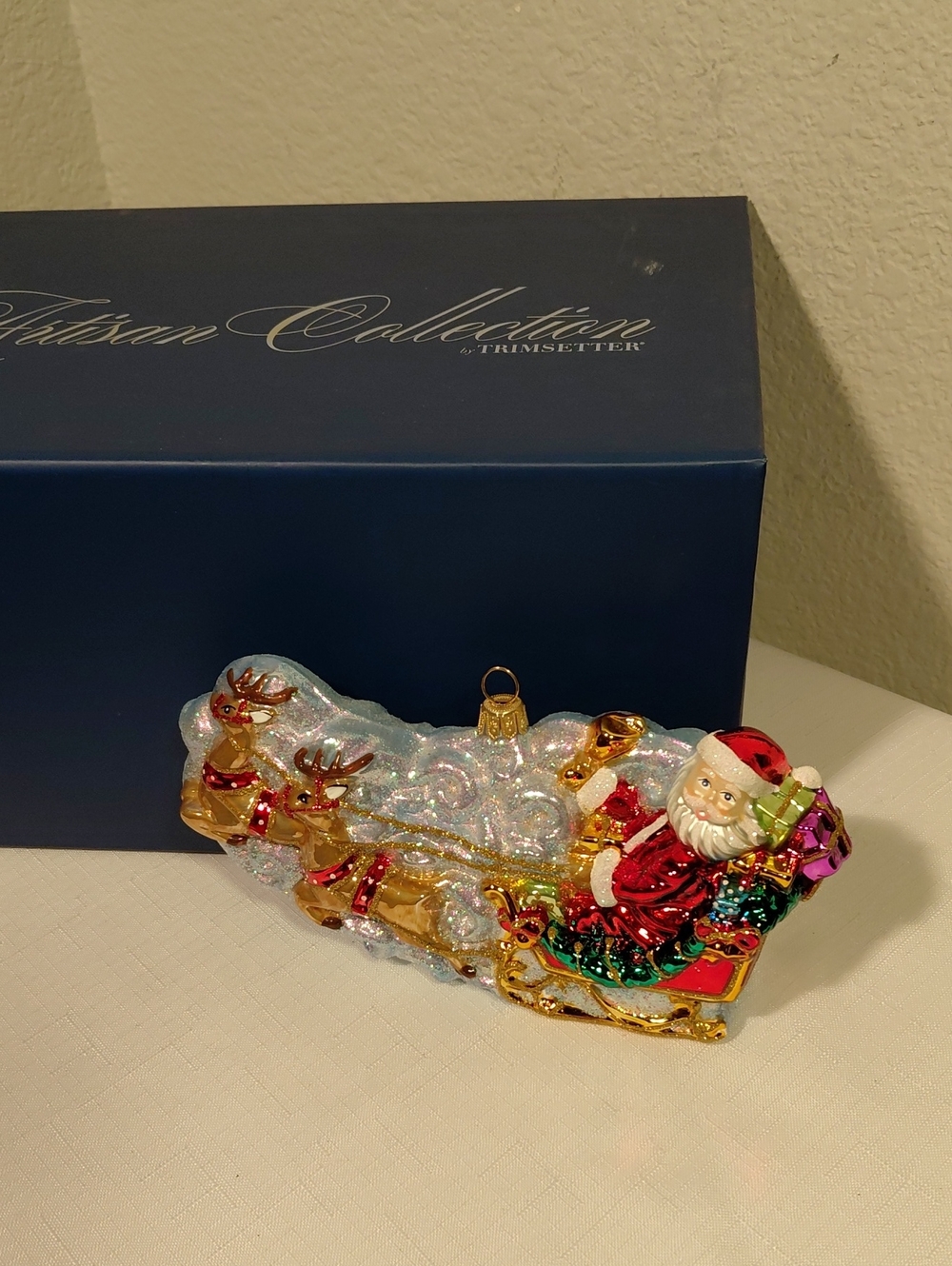 Trimsetter Artisan Collection Santa's Sleigh Christmas Ornament